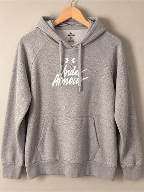 Under Armour Grey Graphic Hoodie – Size S